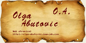 Olga Abutović vizit kartica